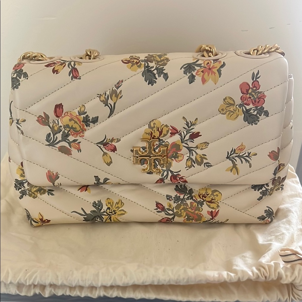 Tory Burch Floral Quilted Shoulder Bag. Excellent condition used twice.